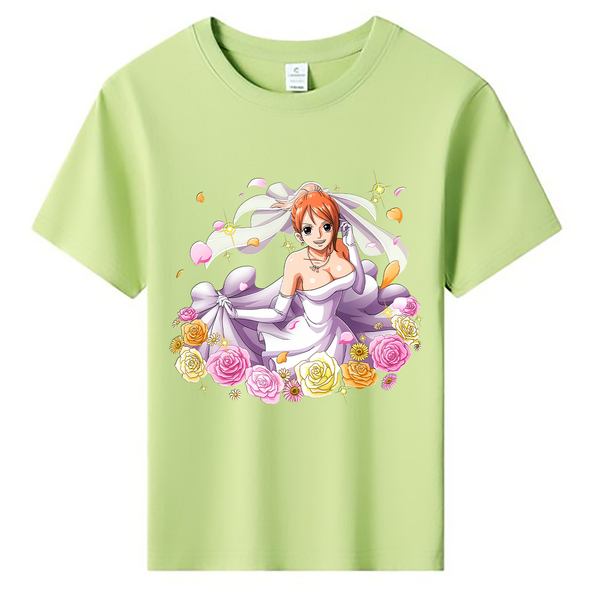 （画像用） ワンピース ナミ ONE PIECE Nami 綿100％キッズTシャツ（フロントプリント）